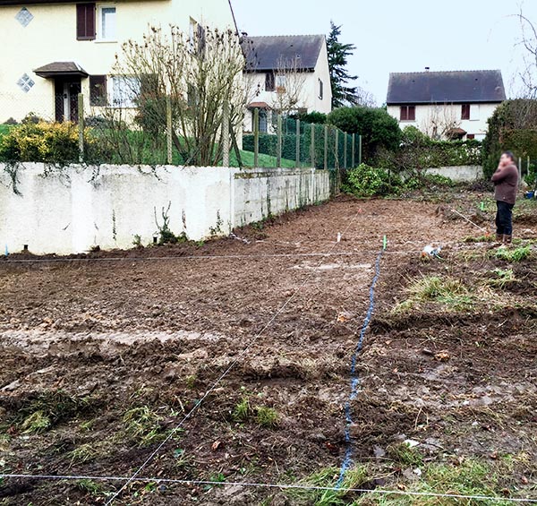 Les Clayes sous bois Yvelines Maison moderne Le terrain avant terrassement