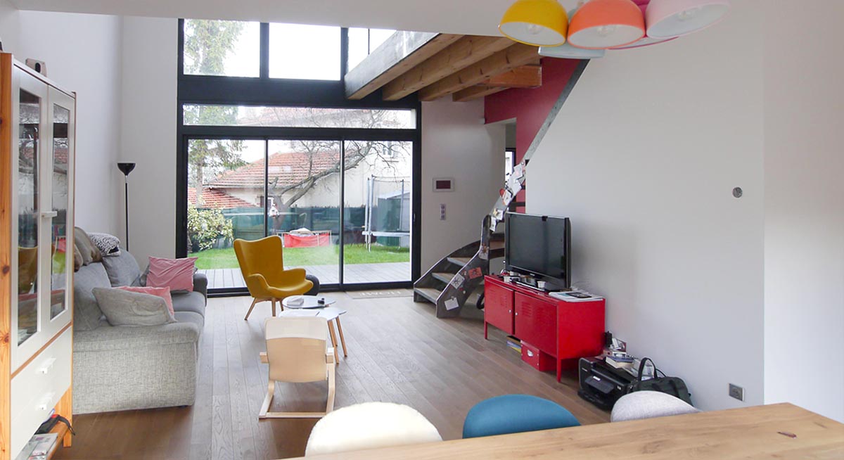 Maison de ville design asymétrique Nanterre. Maison de ville design asymétrique Nanterre. sur mesure haut-de-gamme, Constructeur : FranceMaison-idf