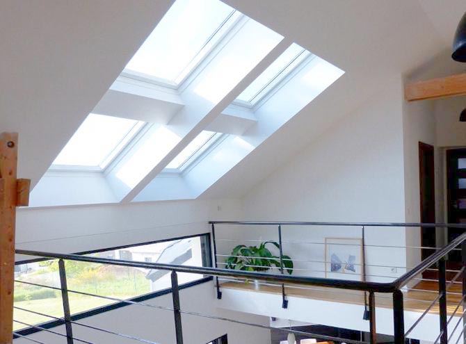 Maison lumineuse Velux par quatre Eclairement de la salle a manger Maison lumineuse Velux par quatre Eclairement de la salle a manger